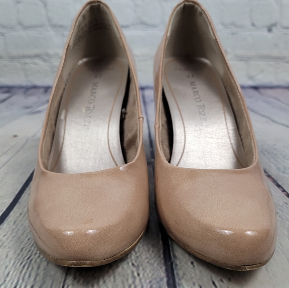 MARCO TOZZI | faux patent leather neutral heels pumps - Picture 5 of 10